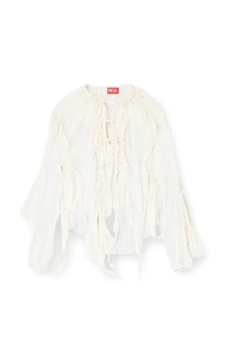 c-lassy Flounce blouse in crinkled muslin
