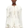 c-lassy Flounce blouse in crinkled muslin