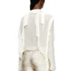 c-lassy Flounce blouse in crinkled muslin