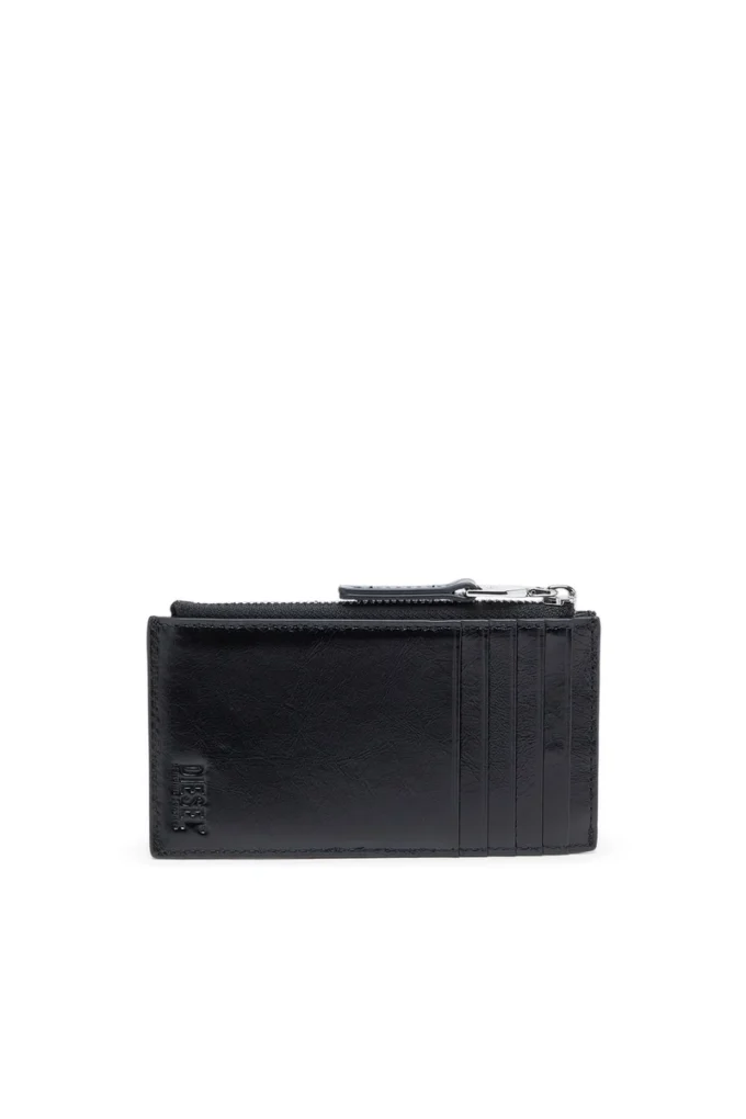 card holder iii Leather card holder with embossed chain motif