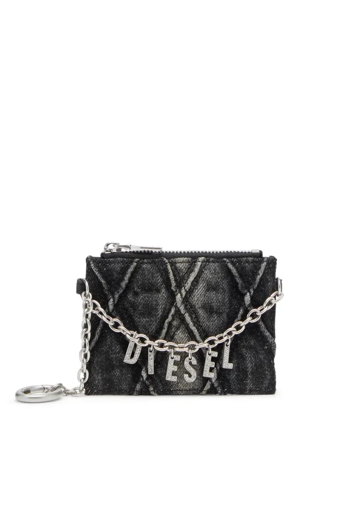 card holder with chain Card holder with chain and zip coin pocket