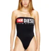 cecilia-d-core Strapless swimsuit with Diesel Denim Division logo