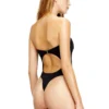 cecilia-d-core Strapless swimsuit with Diesel Denim Division logo