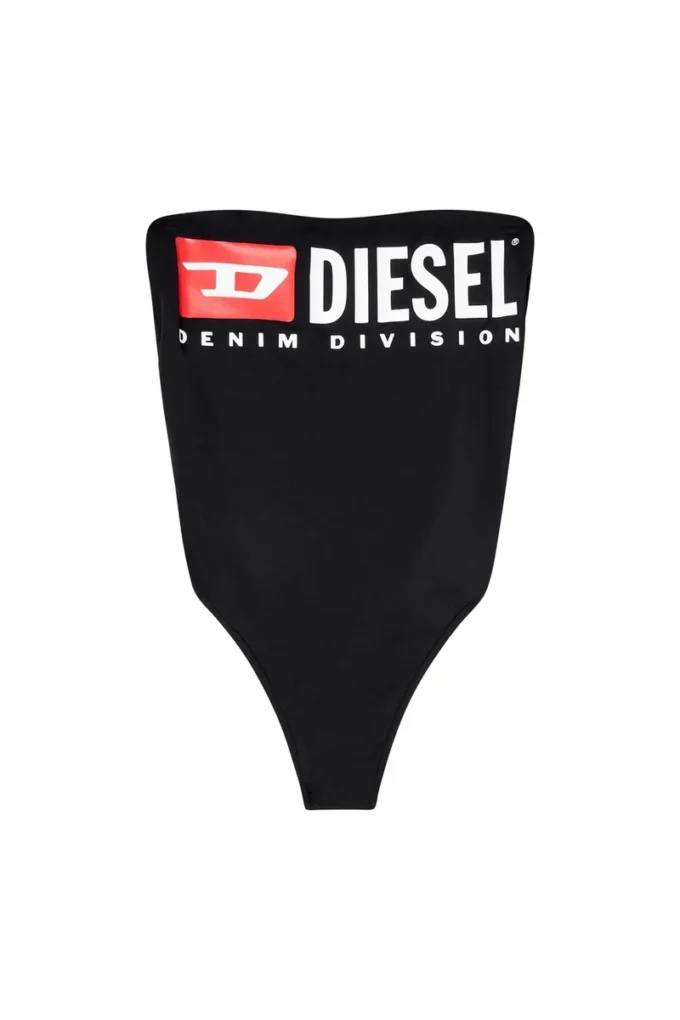 cecilia-d-core Strapless swimsuit with Diesel Denim Division logo