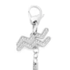 charm acquarius Metal Aquarius charm with rhinestones