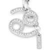 charm cancer Metal Cancer charm with rhinestones