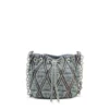 charm-d bucket s Charm-D S-Mini bucket bag in argyle quilted denim