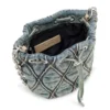 charm-d bucket s Charm-D S-Mini bucket bag in argyle quilted denim