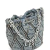 charm-d bucket s Charm-D S-Mini bucket bag in argyle quilted denim