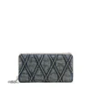 charm-d continental zip l Zip wallet in Argyle quilted denim