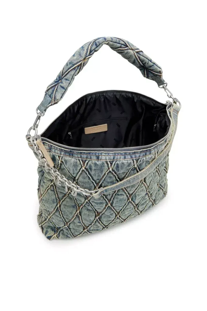 charm-d hobo Charm-D-Large hobo in argyle quilted denim