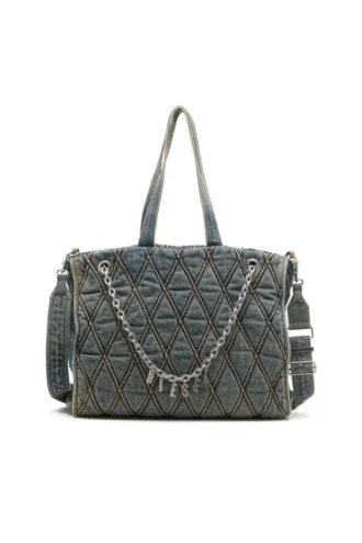 charm-d shopper Charm-D-Tote bag in Argyle quilted denim