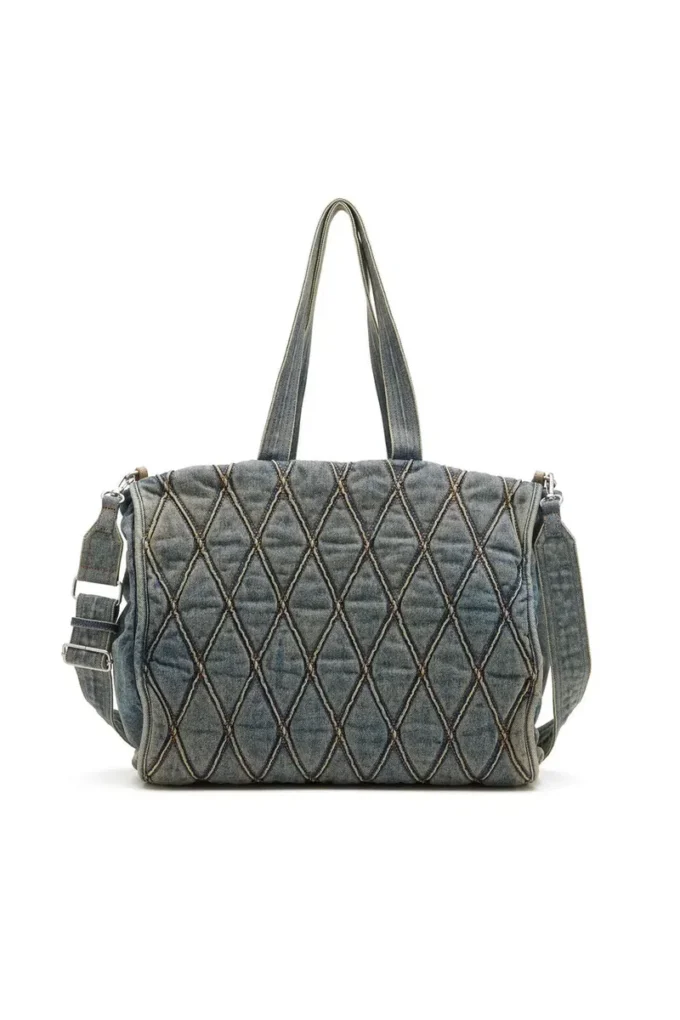 charm-d shopper Charm-D-Tote bag in Argyle quilted denim