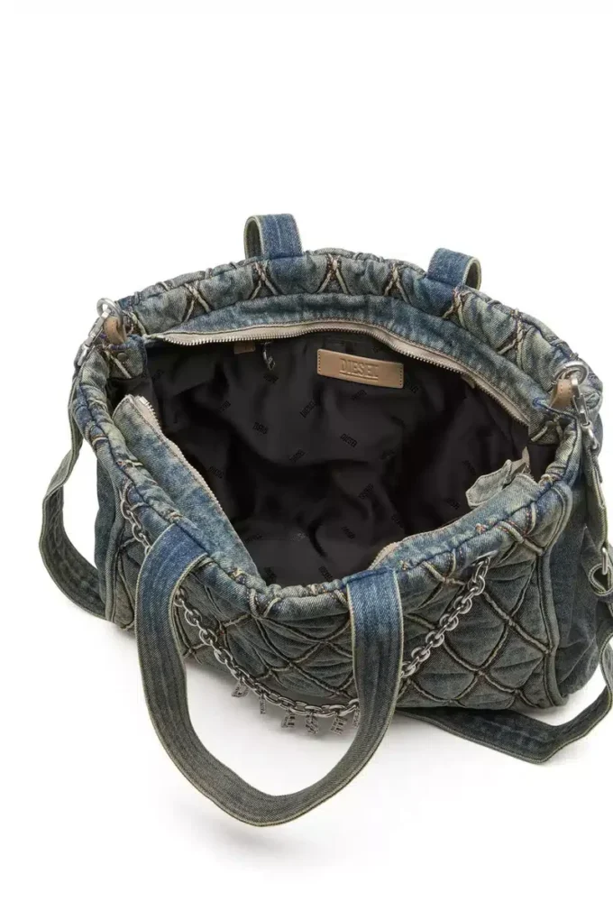 charm-d shopper Charm-D-Tote bag in Argyle quilted denim