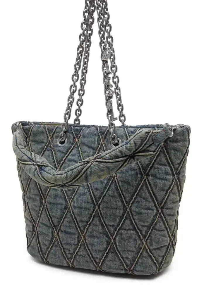 charm-d shopper m Charm-D-Tote bag in quilted denim