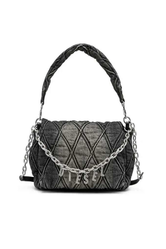 charm-d shoulder m Charm-D M-Shoulder bag in quilted denim