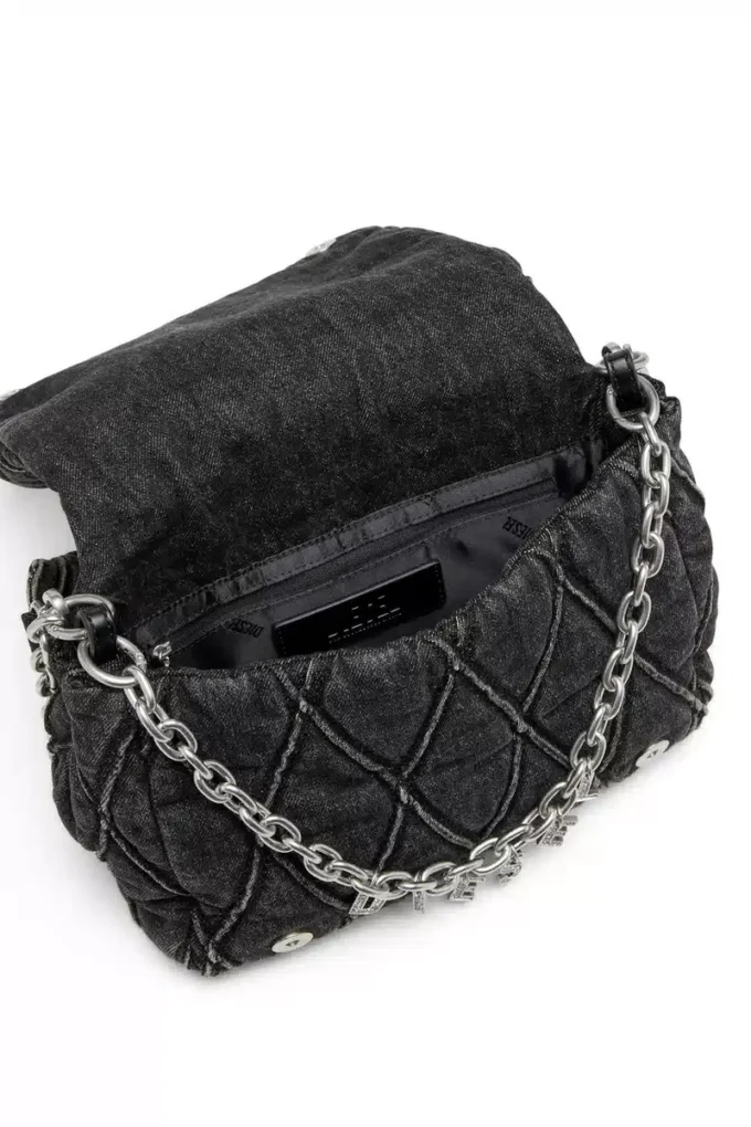 charm-d shoulder m Charm-D M-Shoulder bag in quilted denim