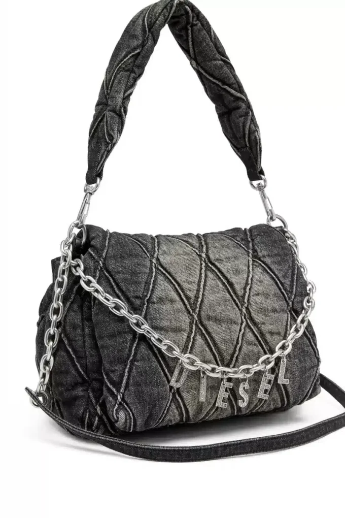 charm-d shoulder m Charm-D M-Shoulder bag in quilted denim