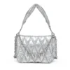 charm-d shoulder m Charm-D M-Shoulder bag in quilted metallic nylon