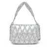 charm-d shoulder m Charm-D M-Shoulder bag in quilted metallic nylon