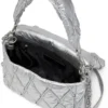 charm-d shoulder m Charm-D M-Shoulder bag in quilted metallic nylon