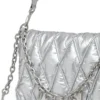 charm-d shoulder m Charm-D M-Shoulder bag in quilted metallic nylon