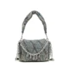 charm-d shoulder s Charm-D S-Small handbag in quilted denim