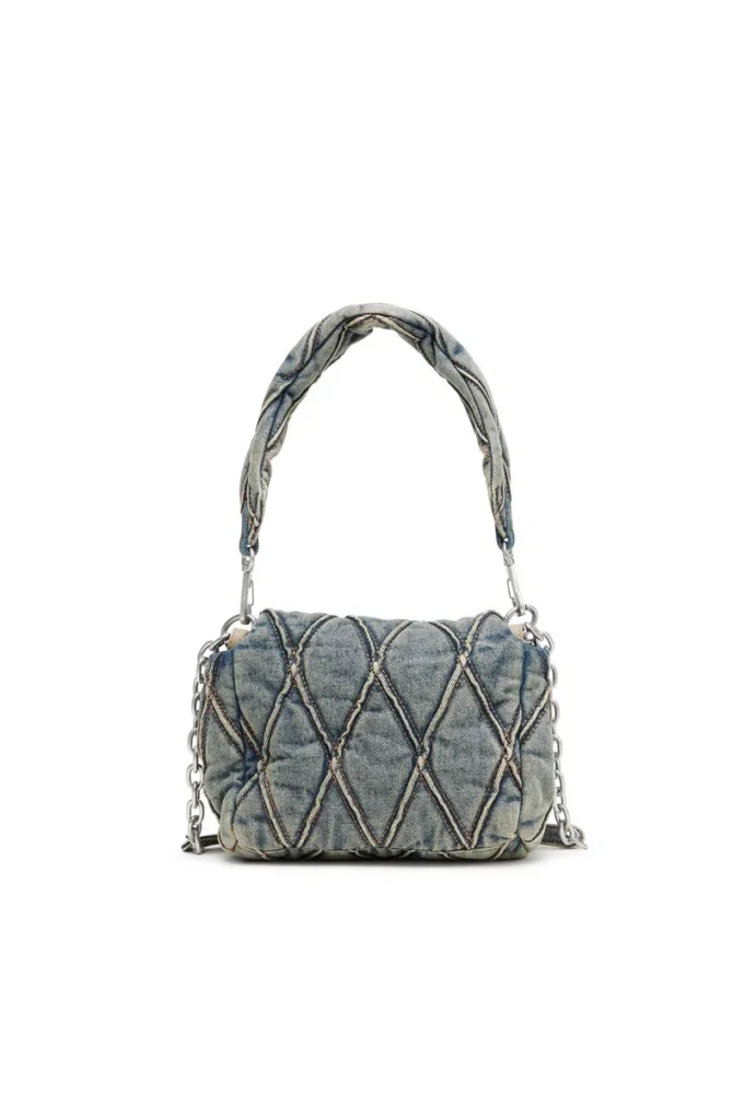 charm-d shoulder s Charm-D S-Small handbag in quilted denim