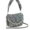 charm-d shoulder s Charm-D S-Small handbag in quilted denim