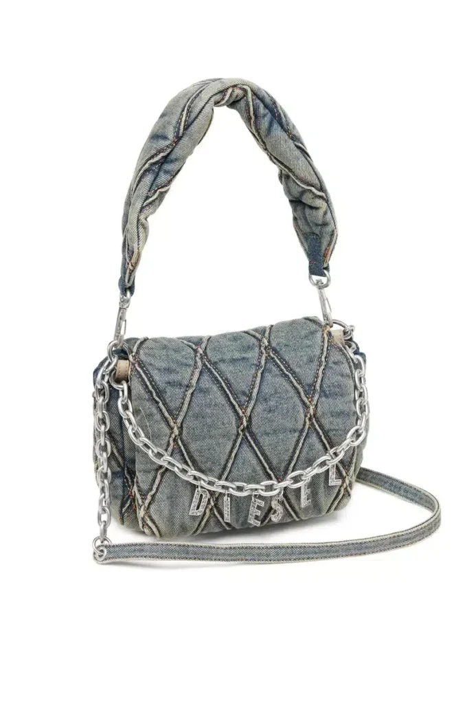 charm-d shoulder s Charm-D S-Small handbag in quilted denim