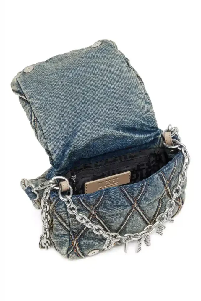charm-d shoulder s Charm-D S-Small handbag in quilted denim