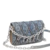 charm-d wallet strap Wallet purse in argyle quilted denim