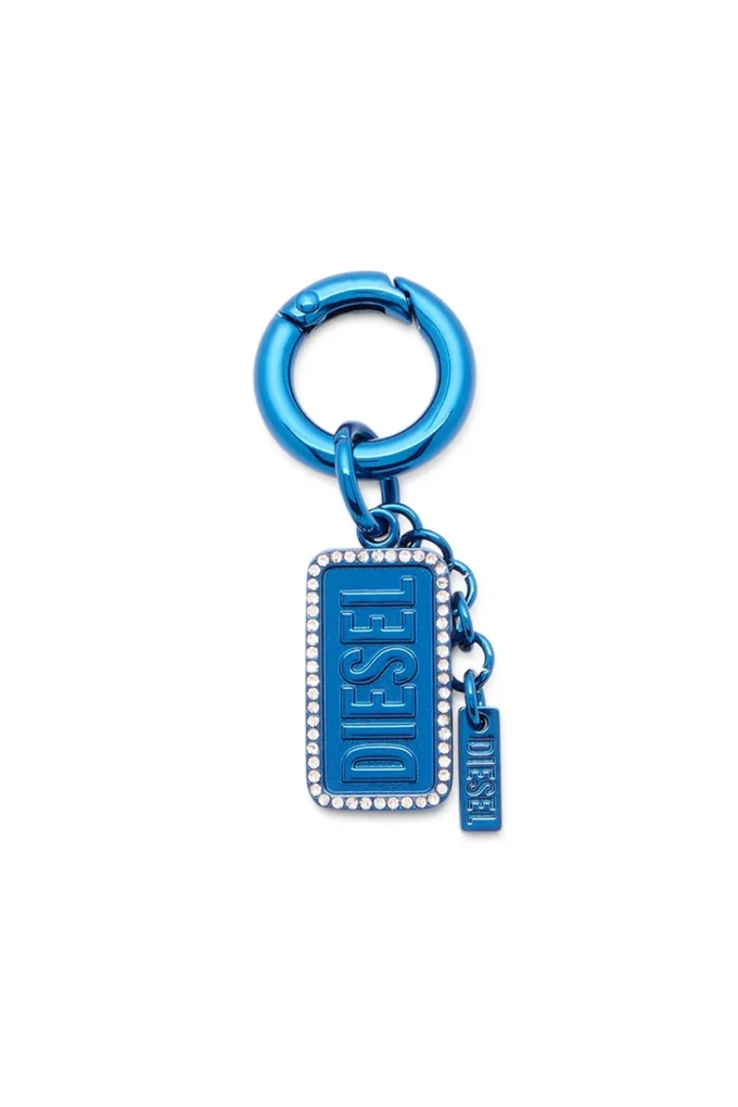 charm-diesel Metal keyring with Diesel logo and rhinestones