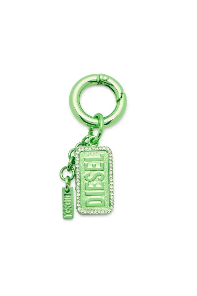 charm-diesel Metal keyring with Diesel logo and rhinestones