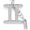 charm gemini Metal Gemini charm with rhinestones