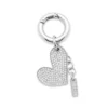 charm-heart Metal heart charm with rhinestones