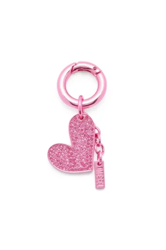 charm-heart Metal heart charm with rhinestones