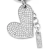 charm-heart Metal heart charm with rhinestones