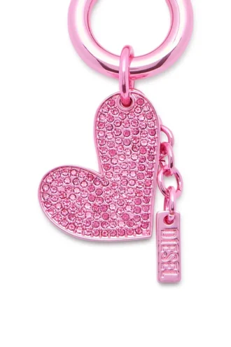 charm-heart Metal heart charm with rhinestones