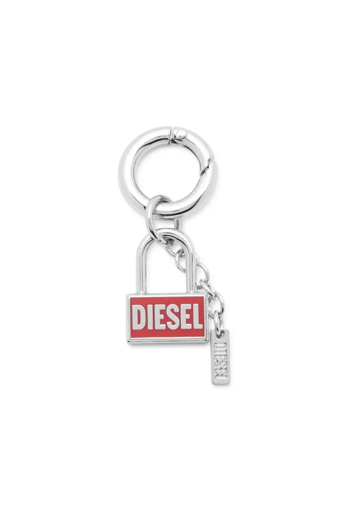 charm-lock Metal keyring charm with padlock design