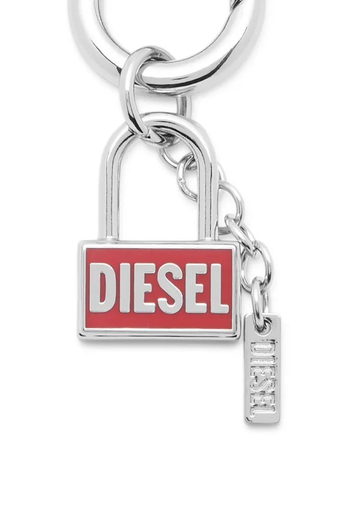 charm-lock Metal keyring charm with padlock design
