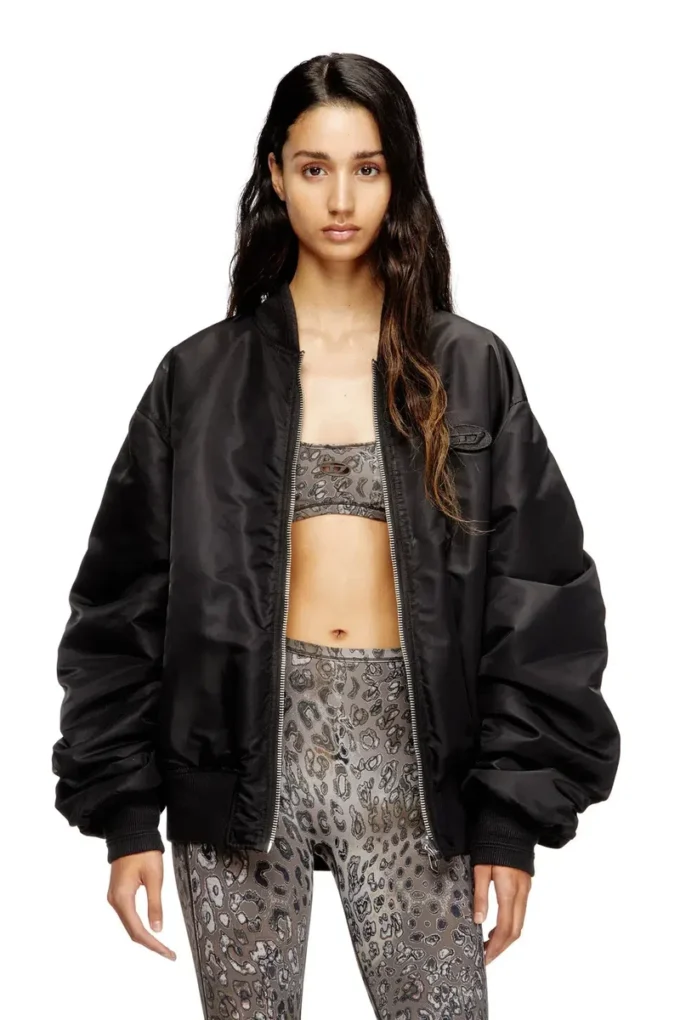 chelsea-utlt Leopard print nylon sports bra
