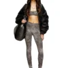 chelsea-utlt Leopard print nylon sports bra