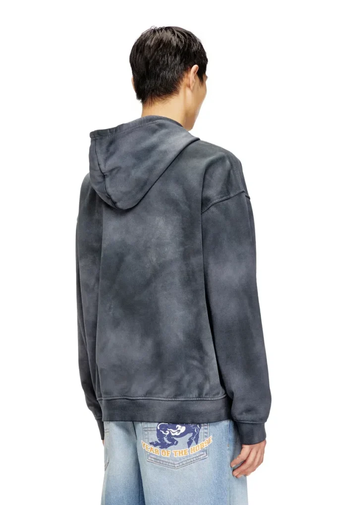 cl-s-boxt-hood-horse Hoodie tie-dye with horse graphic print
