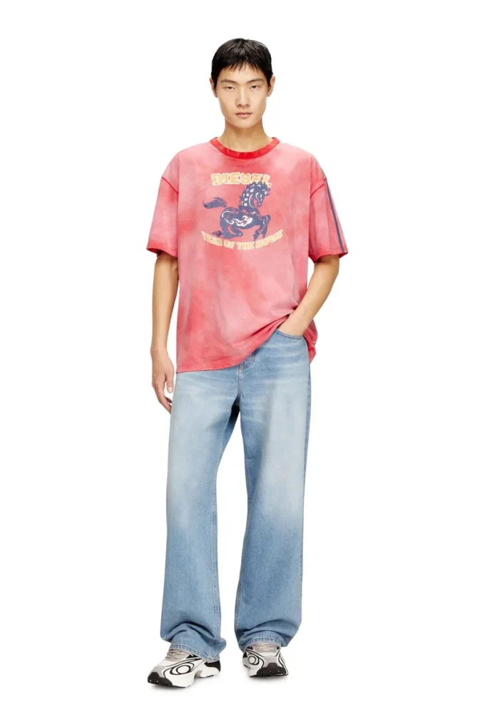 cl-t-boxt-horse Cotton T-shirt with horse graphic print