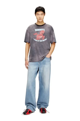 cl-t-boxt-horse Cotton T-shirt with horse graphic print