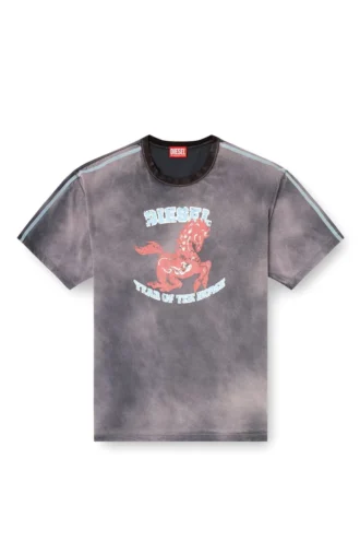 cl-t-boxt-horse Cotton T-shirt with horse graphic print