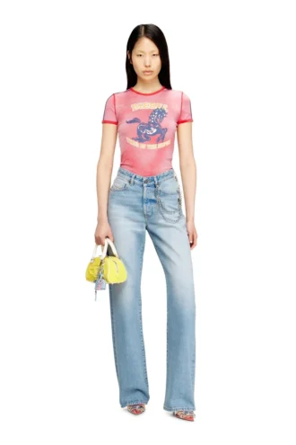 cl-t-uncutie-horse Cotton stretch T-shirt with horse graphic print