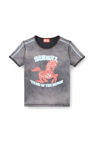 cl-t-uncutie-horse Cotton stretch T-shirt with horse graphic print