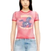 cl-t-uncutie-horse Cotton stretch T-shirt with horse graphic print